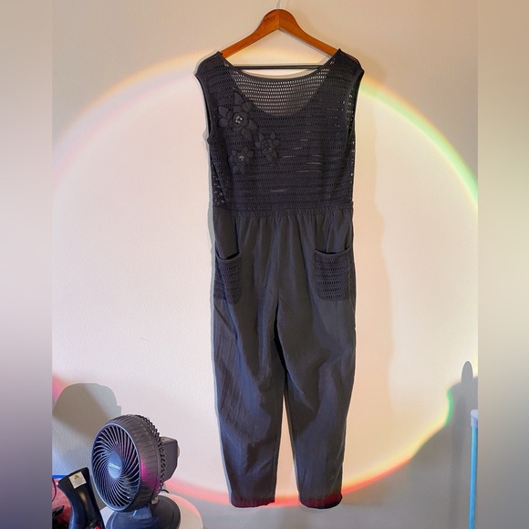 Vintage 1980s Here’s A Hug Crochet Jumpsuit - Picture 1 of 4